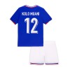 Original Trikotsatz Frankreich Kolo Muani 12 Heimtrikot EURO 2024 Für Kinder